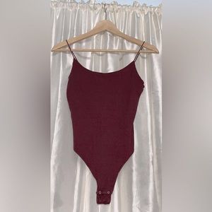 Garage Burgundy Tank Top Bodysuit Size M/M